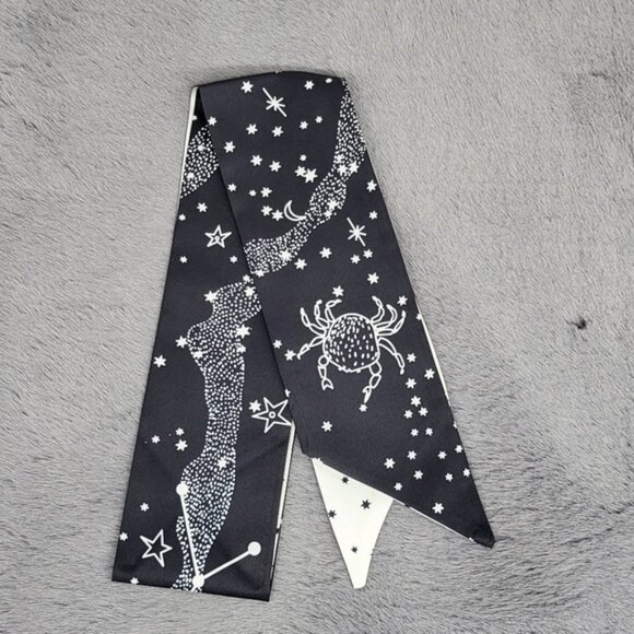 Cancer Zodiac Sign Silk Twilly Scarf - Picture 5 of 7